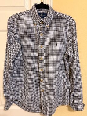 Blue Flannel Ralph Lauren Button Down